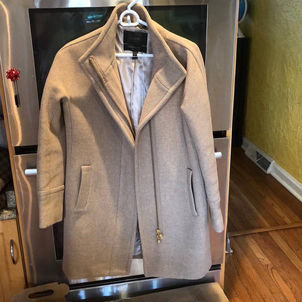 J Crew tan cocoon coat GREAT CONDITION!